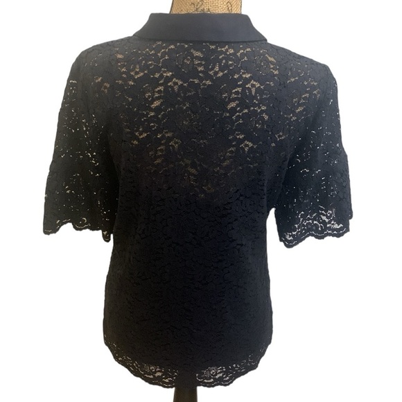 Banana Republic Navy Lace Bell Sleeve Top with Matching Camisole Size M - Picture 3 of 9